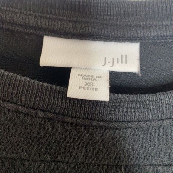 J Jill Thermal Waffle Pocket Tunic Long sleeve black XSP - Picture 7 of 7